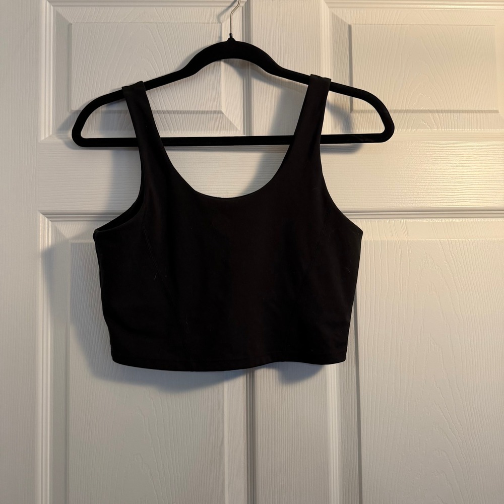 Liaison The Label Cropped Tank Top‎ Black Large Athleisure Gym Workout